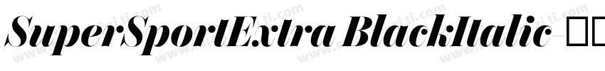 SuperSportExtra BlackItalic字体转换